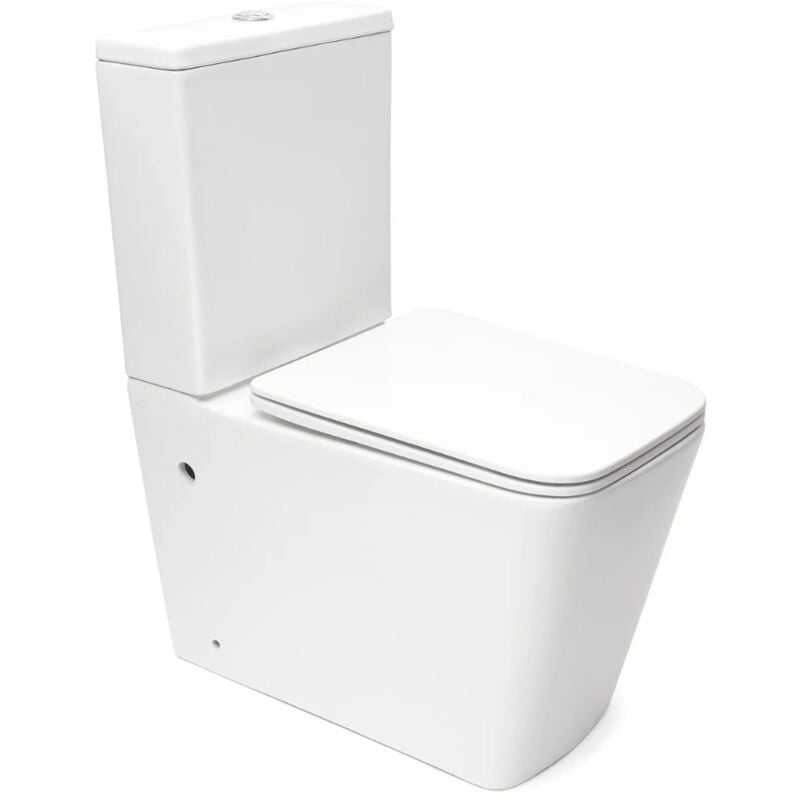 Infinitio kit wc à poser évacuation vario + abattant SoftClose + réservoir de chasse d'eau, blanc (SATINF032SREXVPSN) - Swiss Aqua Technologies