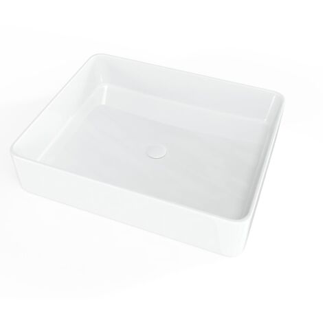 Swiss Aqua Technologies Infinitio Vasque à poser 50x40 cm, sans trop-plein, Blanc brillant (SATINF5040)