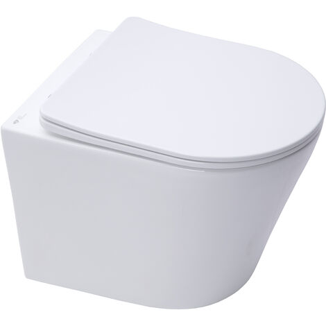 Swiss Aqua Technologies Infinitio WC sospeso senza flangia e fissaggi invisibili + sedile anticaduta (Infinitiorimless)