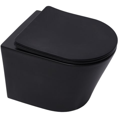 SWISS AQUA TECHNOLOGIES negro mate sin brida y fijaciones invisibles + tapa con freno de caída (BlackInfinitio)