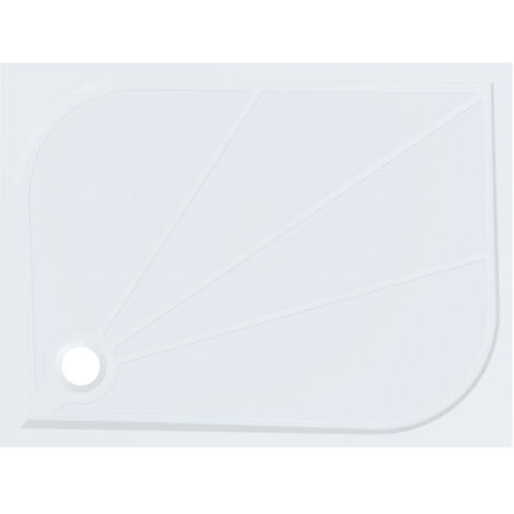 Swiss Aqua Technologies Limnew 100x80 cm receveur de douche rectangulaire, marbre coulé, blanc (LIMNEW10080)