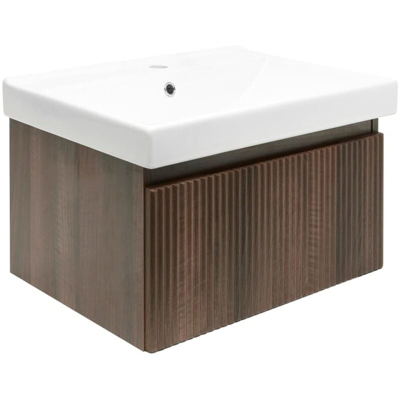 Meuble de salle de bain avec lavabo sat Evolution 58x30x44,8 cm noyer mat (SATEVO60NAU1) - Swiss Aqua Technologies