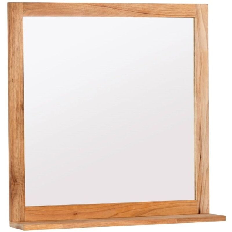 Miroir avec étagère Naturel Home 60x61,5 cm, bois (homezrc) - Swiss Aqua Technologies