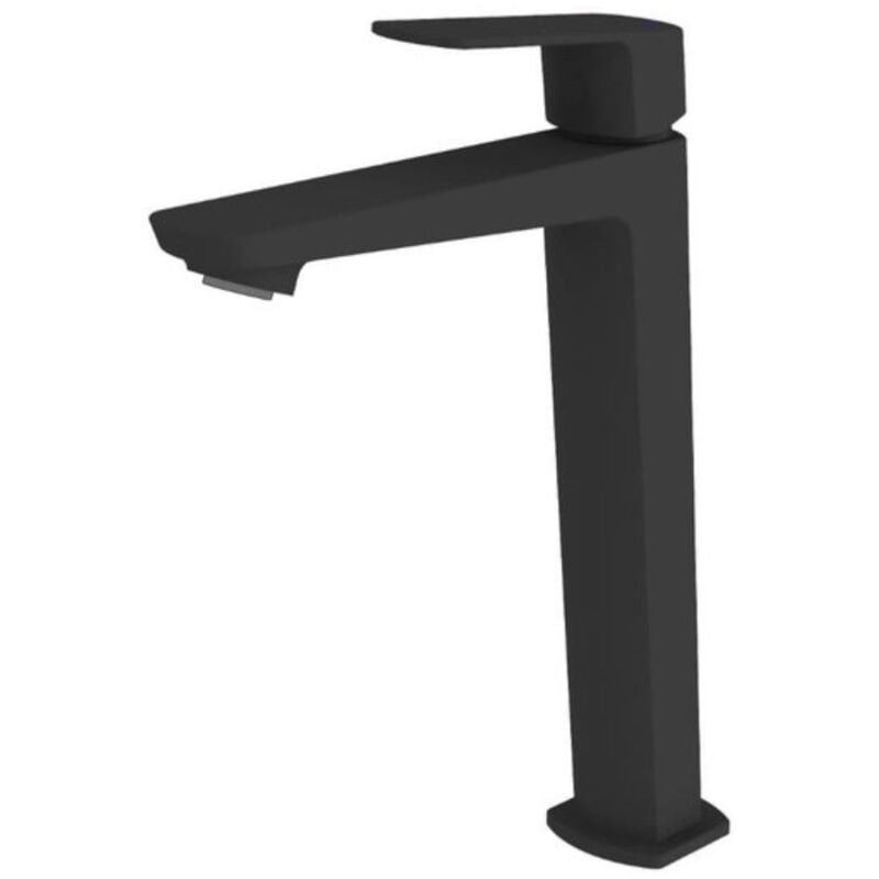 Swiss Aqua Technologies - Mitigeur lavabo haut Feel, sans bonde, noir mat (SATBSFEEL285C)