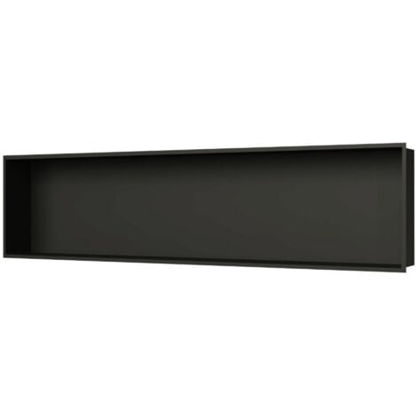 Swiss Aqua Technologies Nicchia per doccia da incasso Aurum, acciaio inox 304, 120x28x10cm, nero opaco (SATAURN12128MB)