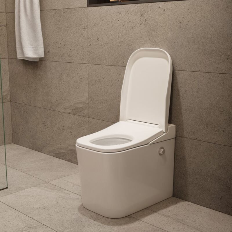Swiss Aqua Technologies Ultimax WC hybride avec réservoir intégré et abattant frein de chute (SATOFSHFS3)