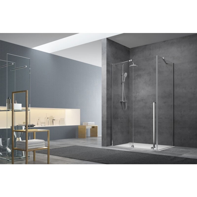 Paroi latérale de la porte de douche 87,5 cm sat Walk-In Xmotion (SIKOWIXMSTENA90) - Swiss Aqua Technologies