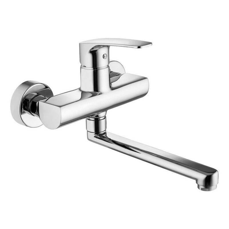 Project mitigeur monocommande pour évier 1/2', avec bras pivotant 200 mm, chromé (SATBSPRO261) - Swiss Aqua Technologies