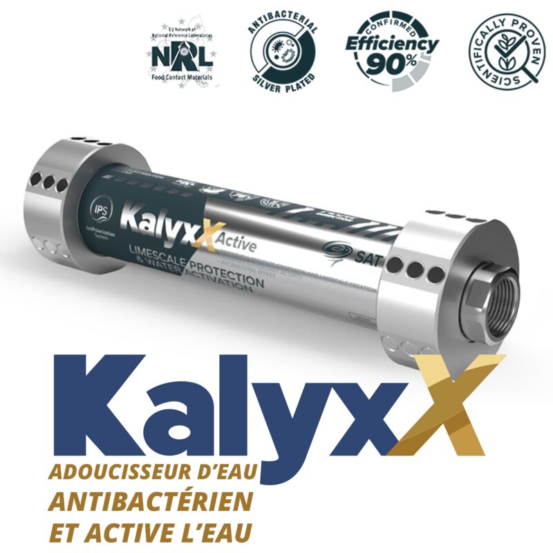 Adoucisseur d'eau Anticalcaire Antibacterien innovant ips Kalyxx Active G3/4 ' femelle (IPSKXAG34) - Swiss Aqua Technologies