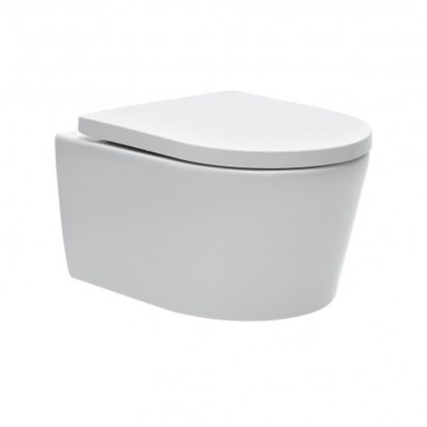 Swiss Aqua Technologies Rimless wall-hung toilet and invisible fixings + softclose seat (SATrimless)