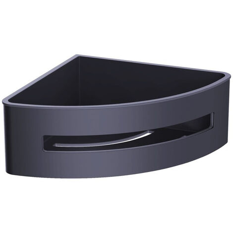 Swiss Aqua Technologies Rinconera para ducha en acero inoxidable 16,5cm, Negro (SATDPOLROHMC)