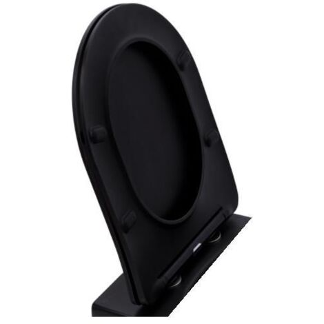 Swiss Aqua Technologies SAT Infinitio abgerundeter schwarzer Toilettensitz (SATINFPBKM)