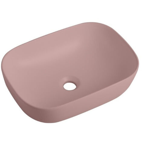 Swiss Aqua Technologies Set Aufsatzwaschbecken Infinitio 45,5x32,5 cm + Waschbecken, Rosa matt (SATINF4532PM-SETBP)