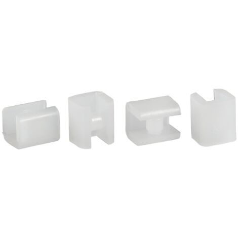 Swiss Aqua Technologies Set di 4 piedini di ricambio per sgabello da doccia autoportante in plastica, trasparente (NDSATSTOLPLASTT)
