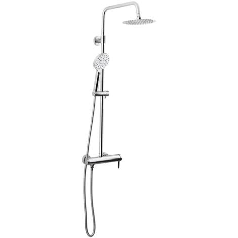 Swiss Aqua Technologies Set doccia con miscelatore meccanico + soffione 200 mm + doccetta 3 getti, Cromo (SATSSPK)