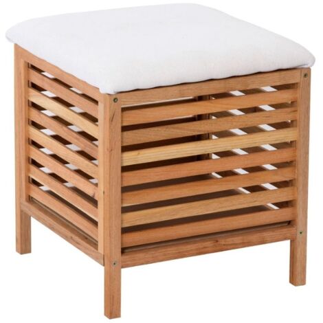 Swiss Aqua Technologies – Tabouret en bois naturel 45x50x45 cm – HOMETAB – Design élégant pour intérieur – Résistant et durable