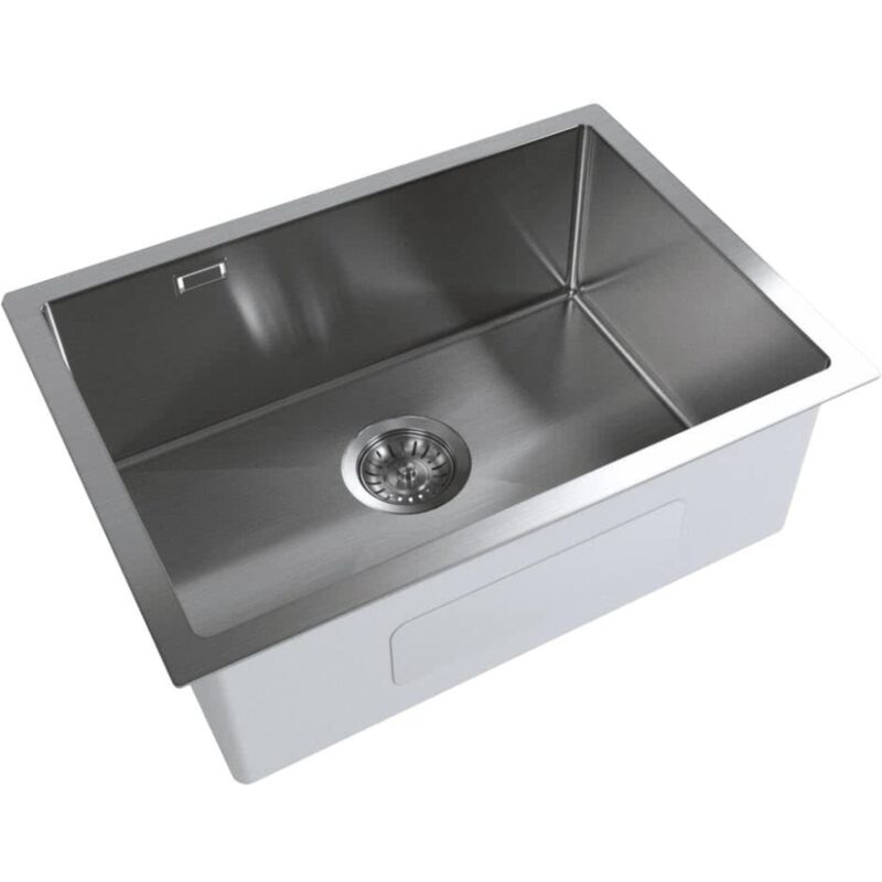 Aurum Evier en acier inoxydable, 55x45x21 cm, métal (SATSINK5545BGMU) - Swiss Aqua Technologies