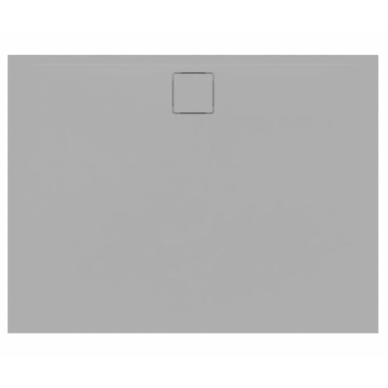 Vision Receveur de douche 100x80cm + Siphon Eslim90. Marbre coulé, gris (SATSVVI10080S-S) - Swiss Aqua Technologies