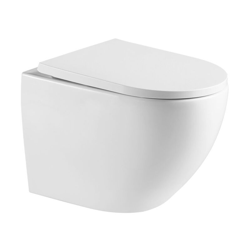Wc suspendu sans bride et fixations invisibles, abattant frein de chute (SAT67010RREXP) - Swiss Aqua Technologies
