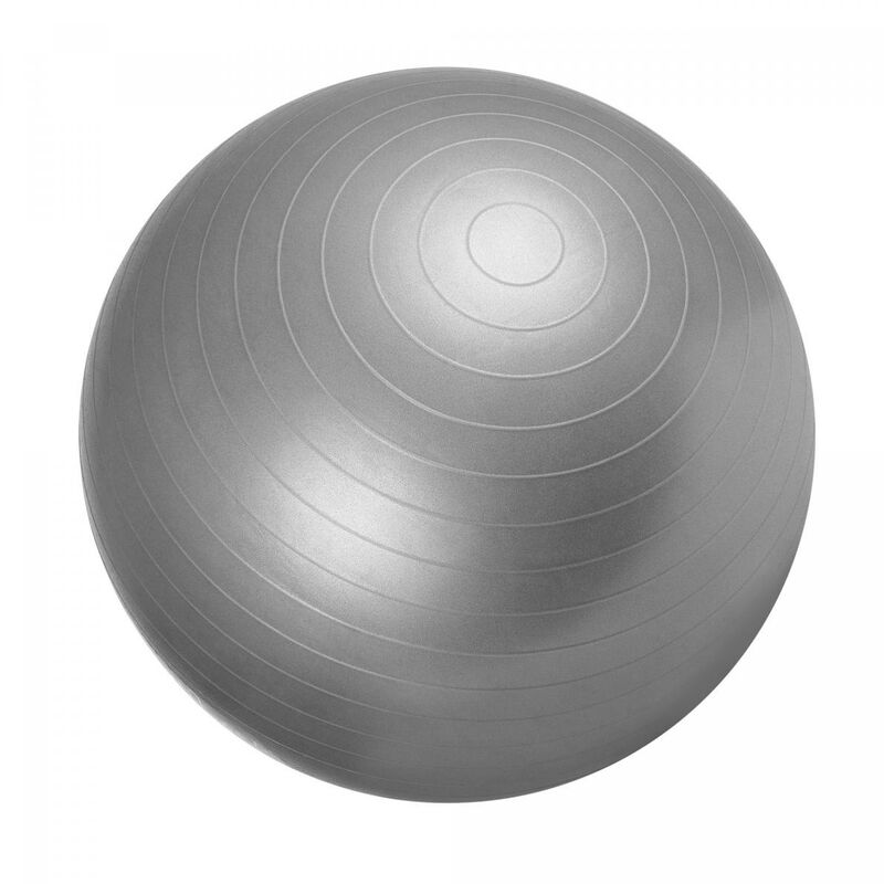 Gorilla Sports - Swiss ball - Ballon de gym - Tailles : 55 cm, 65 cm, 75 cm - Couleur : gris - Diamètre : 65 cm - gris