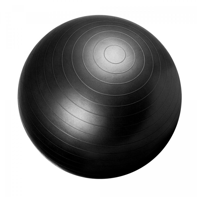 Gorilla Sports - Swiss ball - Ballon de gym - Tailles : 55 cm, 65 cm, 75 cm - Couleur : noir - Diamètre : 55 cm - noir