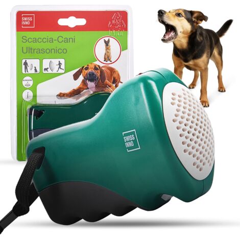 SWISSINNO Dissuasore Ultrasuoni per Cani – Portatile con Pulsante, Batterie Incluse – Allontana i Cani in Modo Sicuro – Ideale per Jogger Ciclisti Postini Anziani – Allenamento e Autodifesa