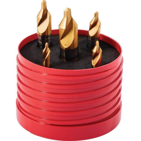 SwissTech 5 - 12.5MM HSS Centre Drill Sets - TiN Tipped - 5 Piece