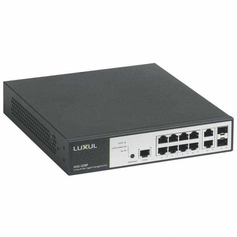 Switch 19pouces Ethernet PoE LCS² 10 ports RJ45 (8 ports PoE+) 1Gb manageable Legrand 033490