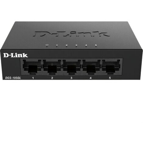 Switch 5 ports Gigabit - Métallique, connecteurs plastique - DLINK - DGS-105GLE