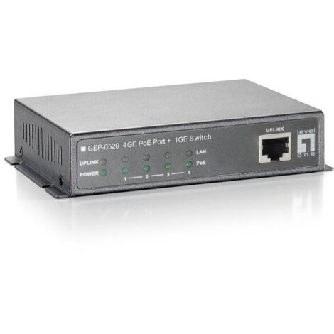 Switch 5x GE GEP-0520 61.6W 4xPoE+