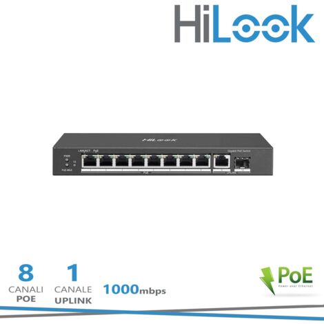 SWITCH 8CH 1000MBPS POE + 1 GIGABIT UPLINK 65W