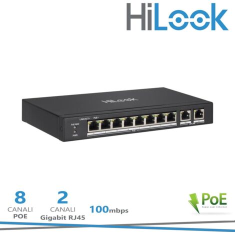 SWITCH 8CH 100MBPS POE + 2 UPLINK 100MBPS 65W