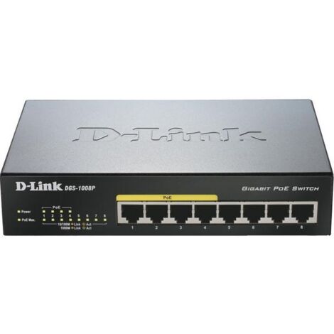 Switch D-Link 10/100/1K 4+4POE MAX 68W DGS-1008P