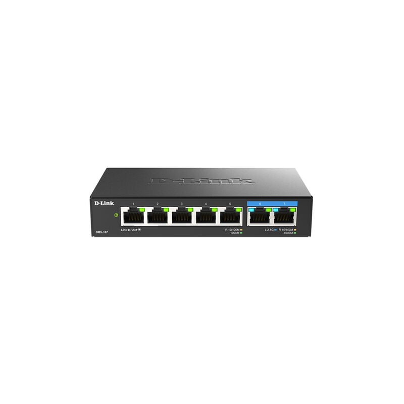 Image of Dlink - D-Link Dms-107/e Switch Di Rete Non Gestito Gigabit Ethernet (10/100/1000) Nero