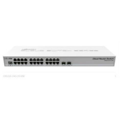 Switch de Armario Mikrotik CRS326-24G-2S+RM Gigabit Ethernet Plata