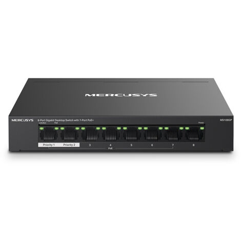 SWITCH DESKTOP MS108GP UNMANGED POE 8P GIGABIT RJ45 4POE+ FINO 65W