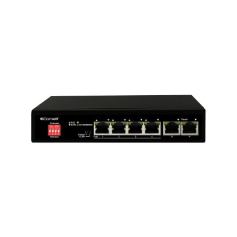 Switch Di Rete 4 Porte PoE + 2 Uplink Gigabit