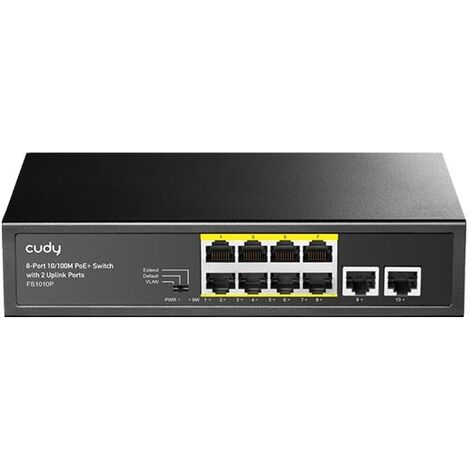 Switch di rete 8 Porte PoE + 2 Porte Uplink 10/100Mbps 120W Switch non gestionale Cudy FS1010P