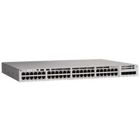 Switch di Rete Cisco Catalyst 9200L da 48 Porte con PoE Parziale, 4 Porte Gigabit Ethernet, Modello NW Essentials