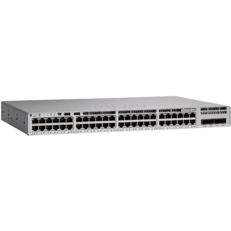 Switch di Rete Cisco Catalyst 9200L da 48 Porte PoE+ con Uplink 4x10G, Gestione L3, Ethernet Gigabit, Supporto PoE e Funzionalit� di Rete Essenziali