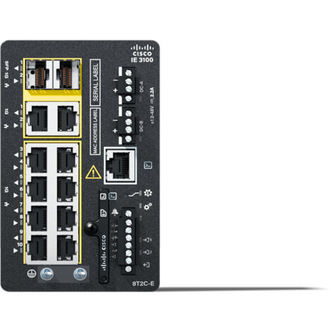Switch di Rete Cisco IE3100 con 8 porte Gigabit Ethernet in rame e 2 porte Gigabit Ethernet Combo, Sistema Fisso, Soluzione Essenziale di Rete