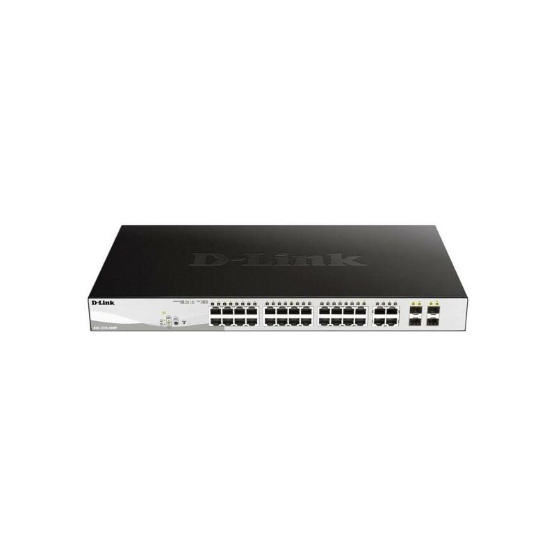 Image of D-Link Switch di Rete D-Link DGS-1210-28MP Gestito L2 con 24 Porte Gigabit Ethernet (10/100/1000) Power over Ethernet (PoE) 1U Nero, Grigio