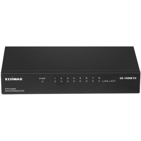 Switch di Rete Edimax GS-1008E V2 a 8 Porte Fast Ethernet, Switch Ethernet Plug-and-Play ad Alte Prestazioni