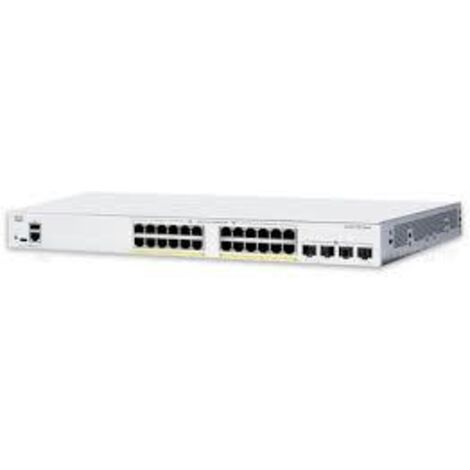 Switch di Rete Gestito Cisco Catalyst 1300 24 Porte Gigabit Ethernet con 4 Porte 10G SFP+ (Modello C1300-24T-4X) Bianco