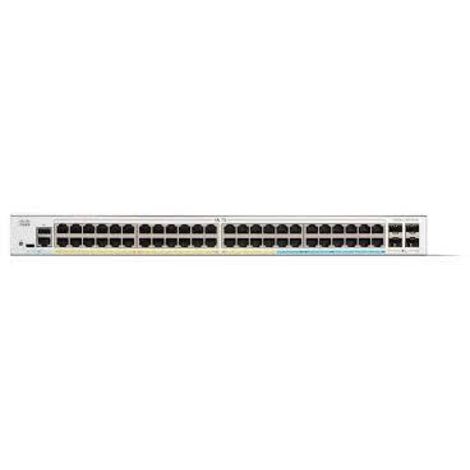 Switch di Rete Gestito Cisco Catalyst 1300 C1300-48P-4X con 48 Porte Gigabit Ethernet PoE, 4 SFP+ 10G, Supporto L2/L3, Bianco