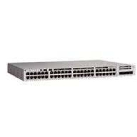 Switch di Rete Gestito Cisco Catalyst 9200-48PXG-E con 48 Porte Gigabit Ethernet, Supporto PoE+ e Funzionalità L2/L3, Colore Grigio