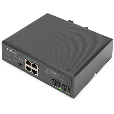 Switch di Rete Gigabit Ethernet Digitus DN-651109 con Supporto PoE, Nero