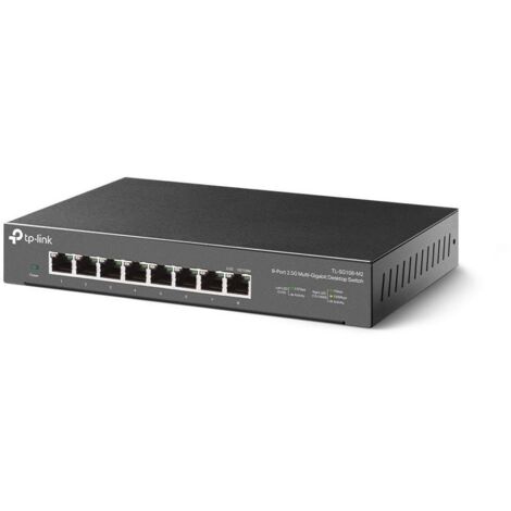 Switch di Rete Non-Rack TP-LINK SG108-M2, 8 Porte 2,5 Gbps, Armadio in Metallo, Gestione Non Inclusa