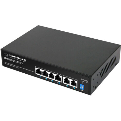 Switch ethernet esperanza 4 poe 2 porte uplink 101001000 goliath