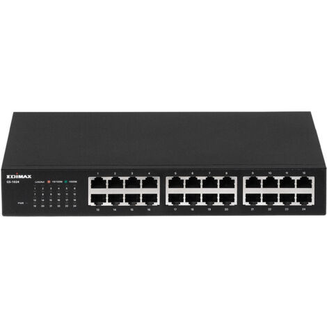 Switch Ethernet Gigabit EDIMAX GS-1026 V3 a 24 porte con 2 slot SFP e supporto per rete rack